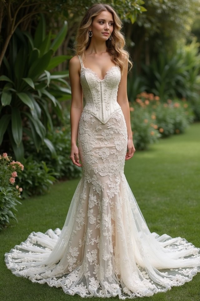 elegant vintage mermaid dress