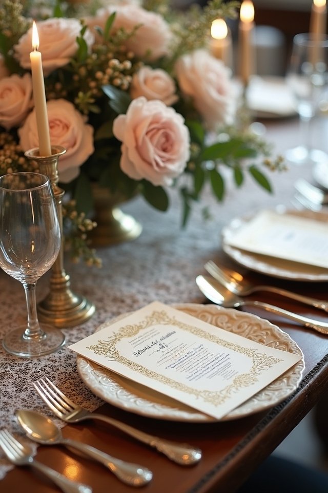 elegant vintage wedding invitations