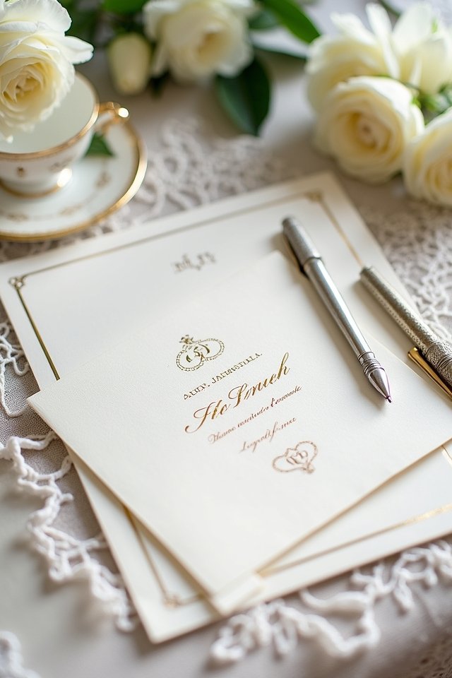 elegant vintage wedding invitations