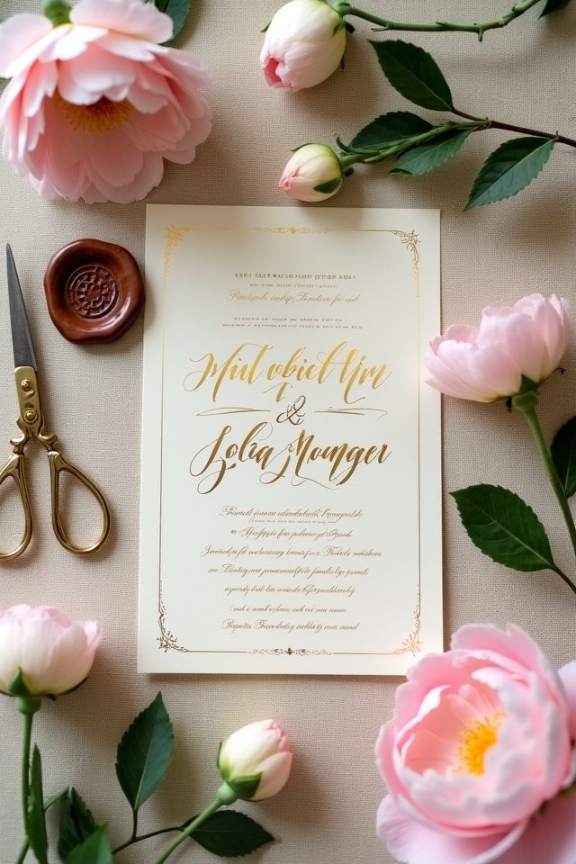 elegant vintage wedding invitations