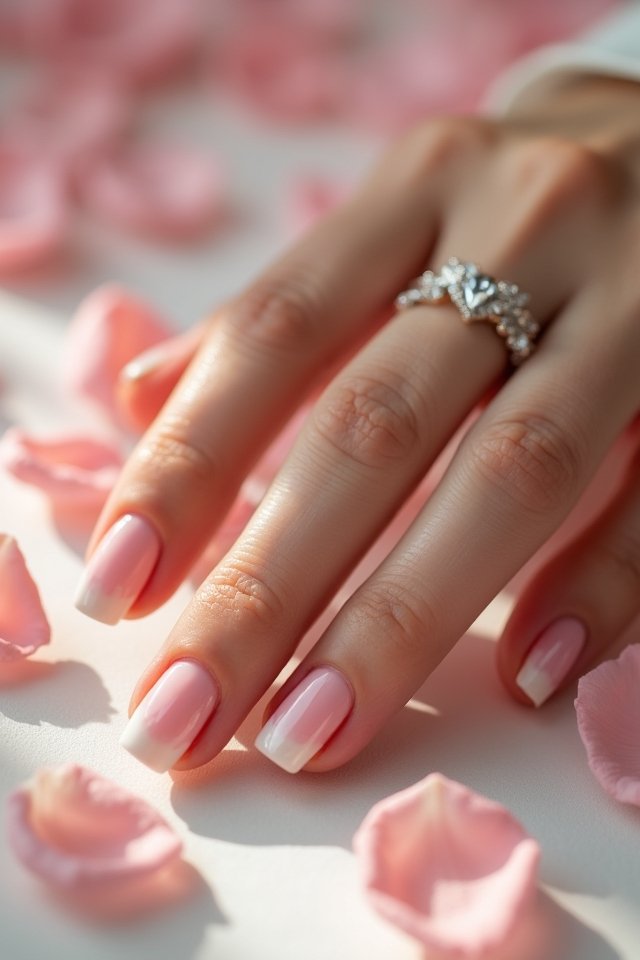 elegant warm pink ombre