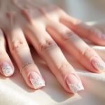 elegant wedding day nails