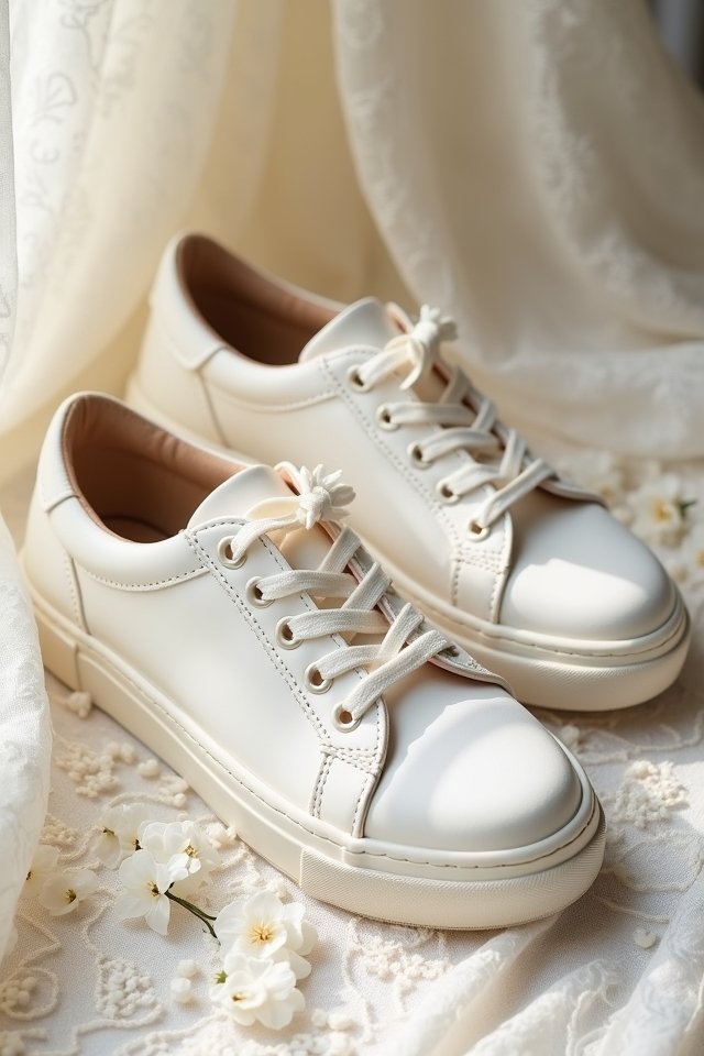elegant wedding day sneakers