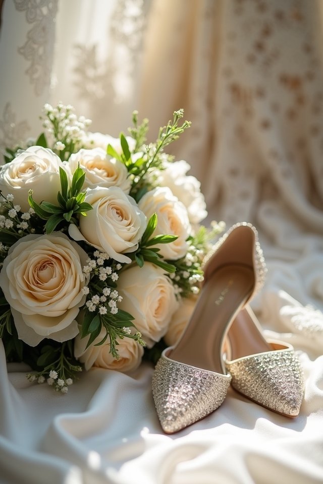 elegant wedding details shine