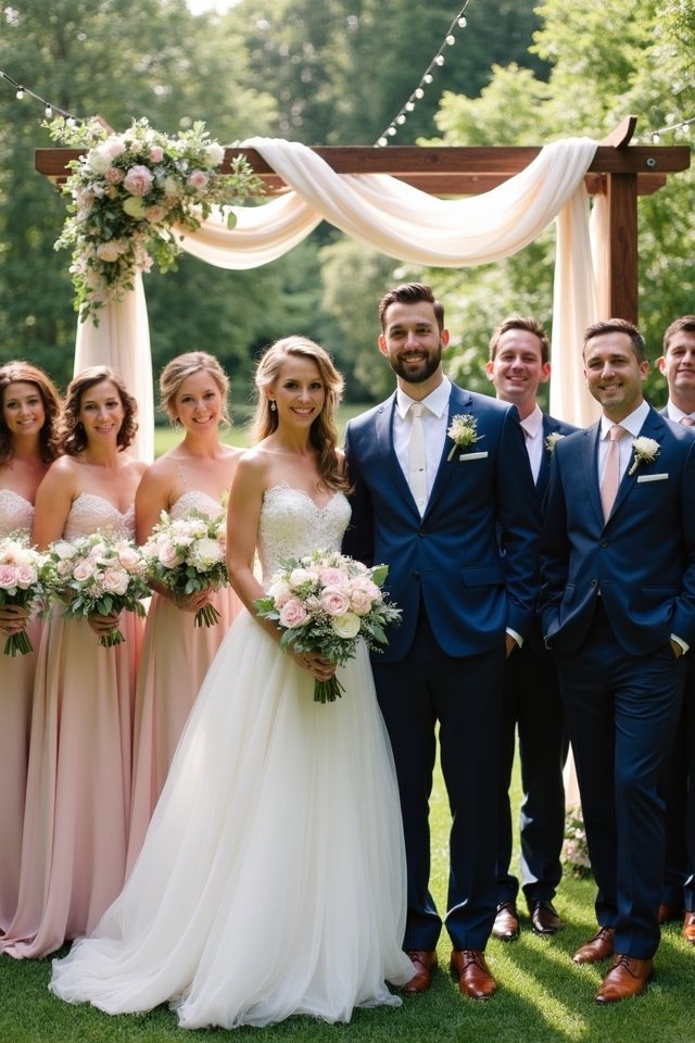 elegant wedding party attire