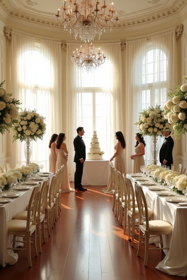 elegant wedding party attire