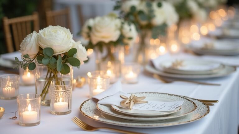elegant wedding table decor