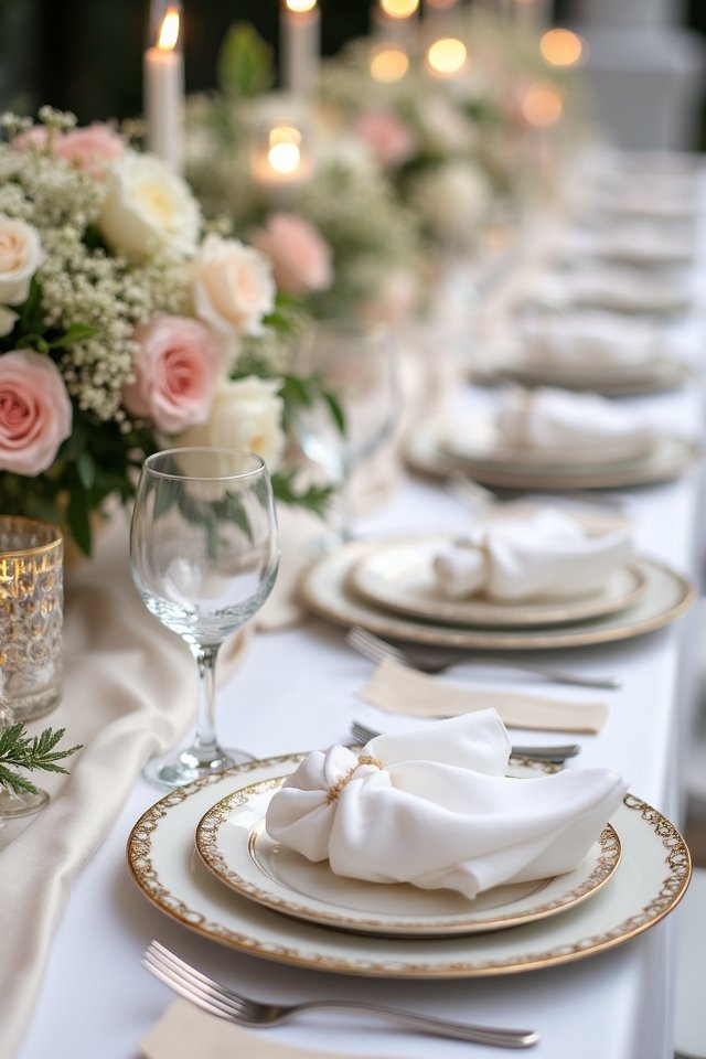 elegant wedding table settings