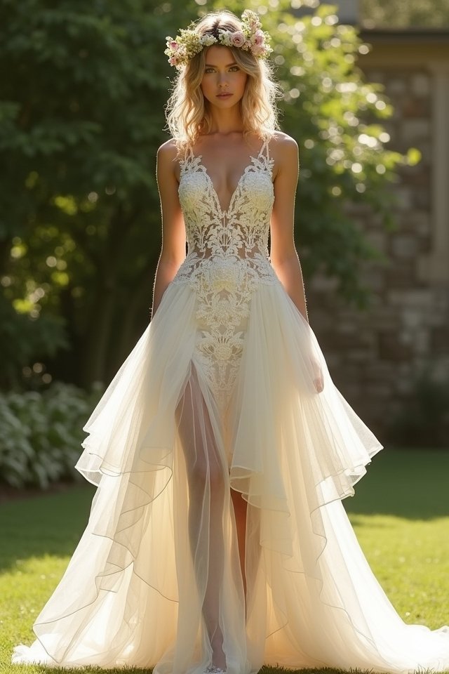 elegant whimsical attention grabbing dress