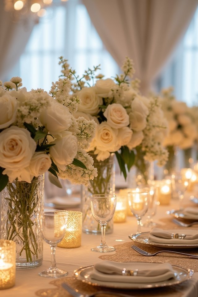 elegant white and gold