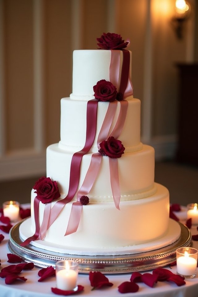 elegant white cake decor