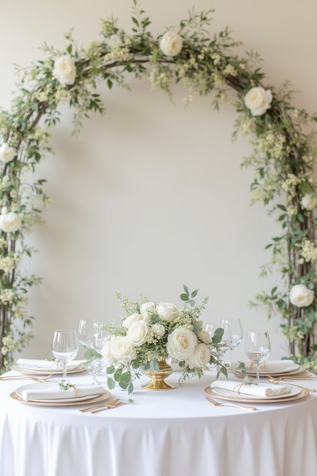 elegant white floral arrangements