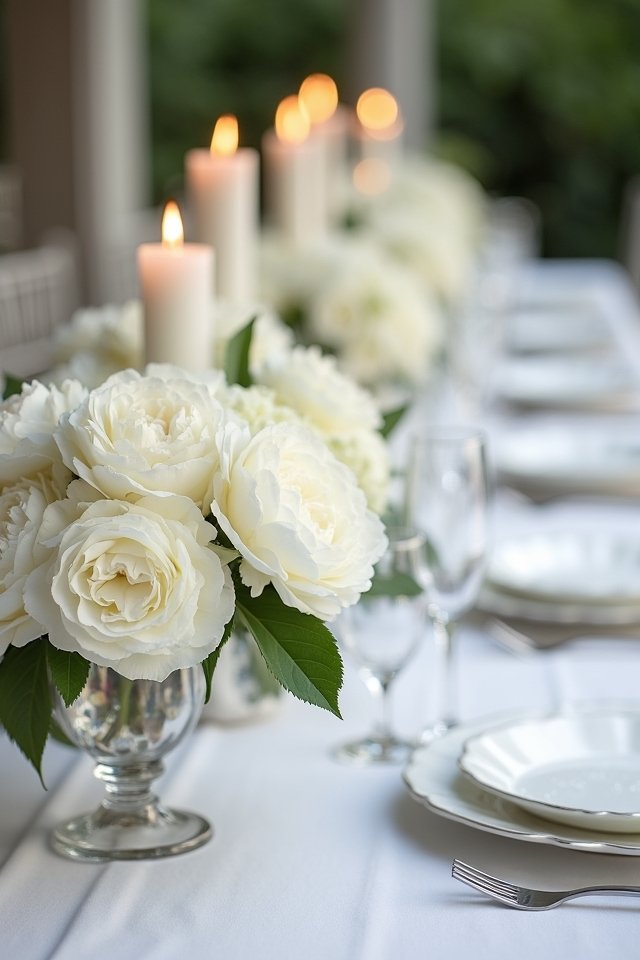 elegant white floral arrangements