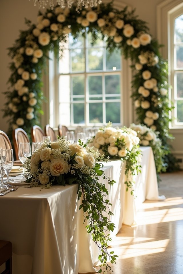 elegant white floral arrangements