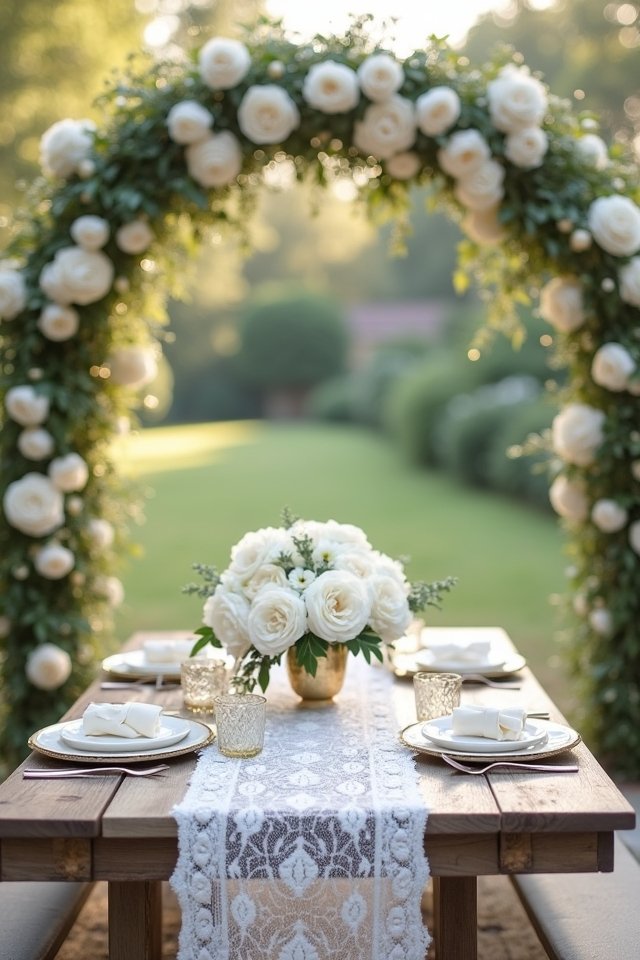 elegant white flower arrangements