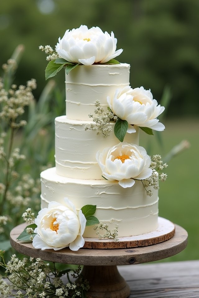 elegant white peony embellishments