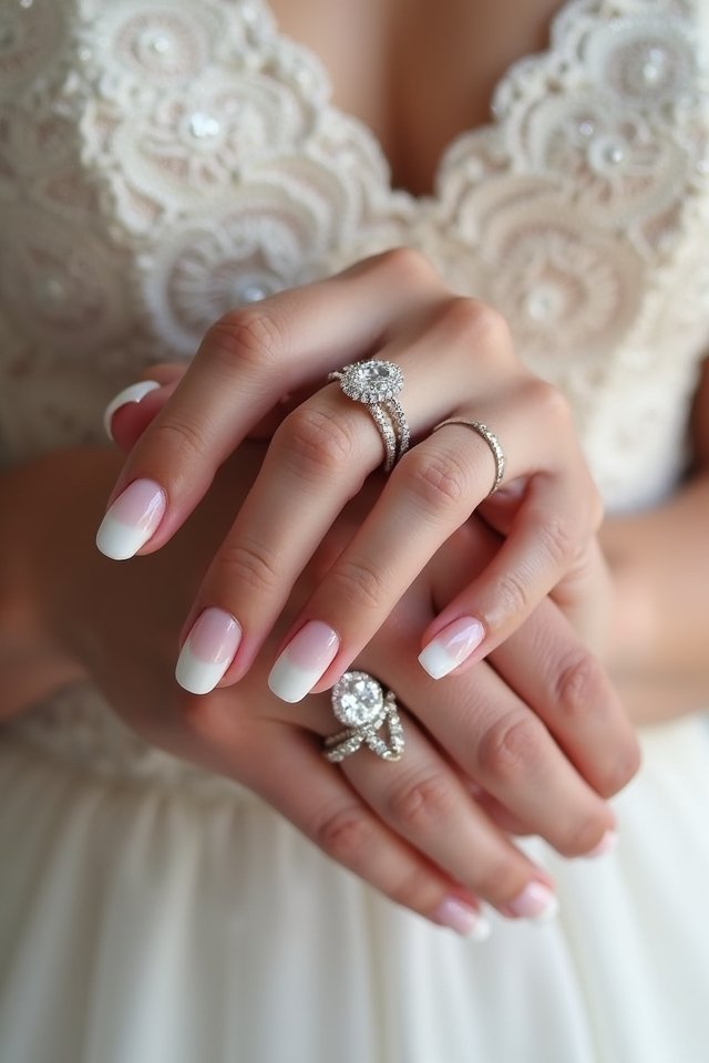 elegant white pink ombre