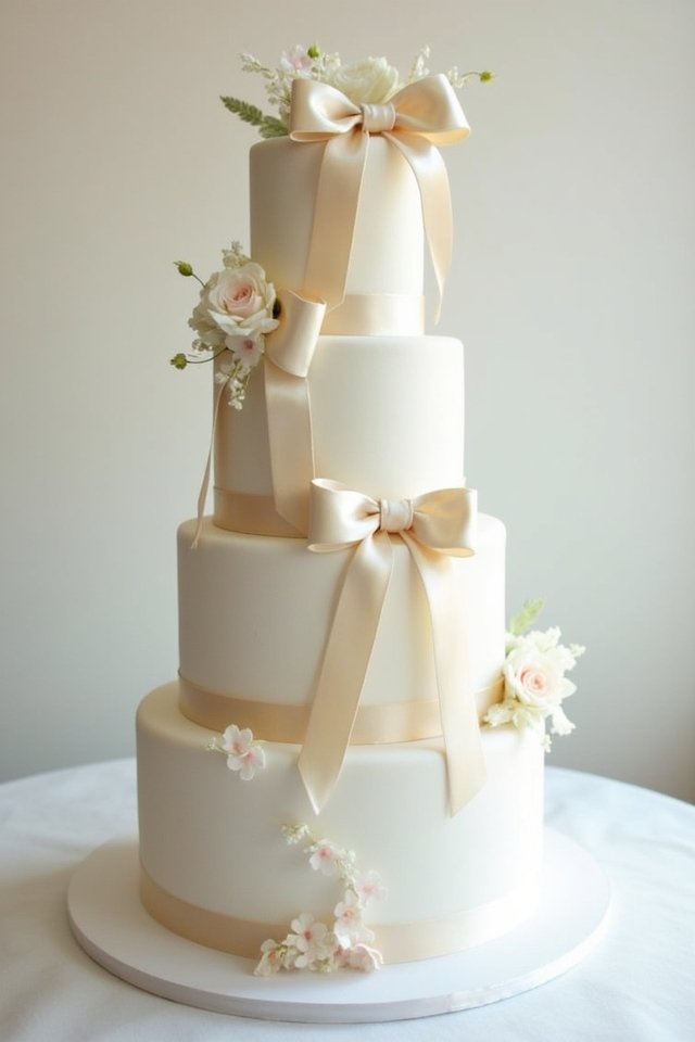 elegant white tiered cake
