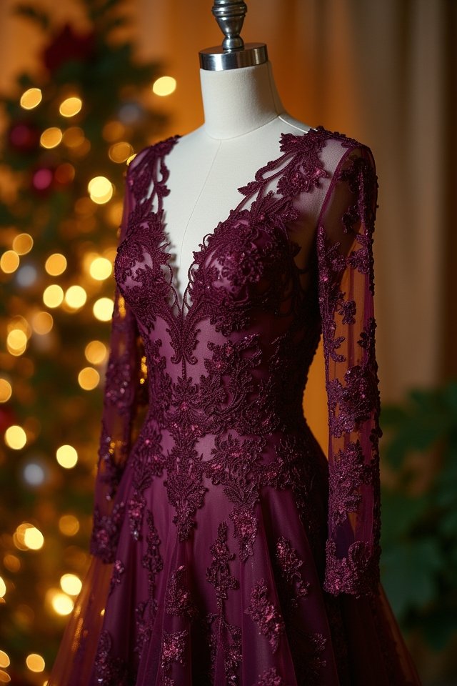 elegant winter lace dress