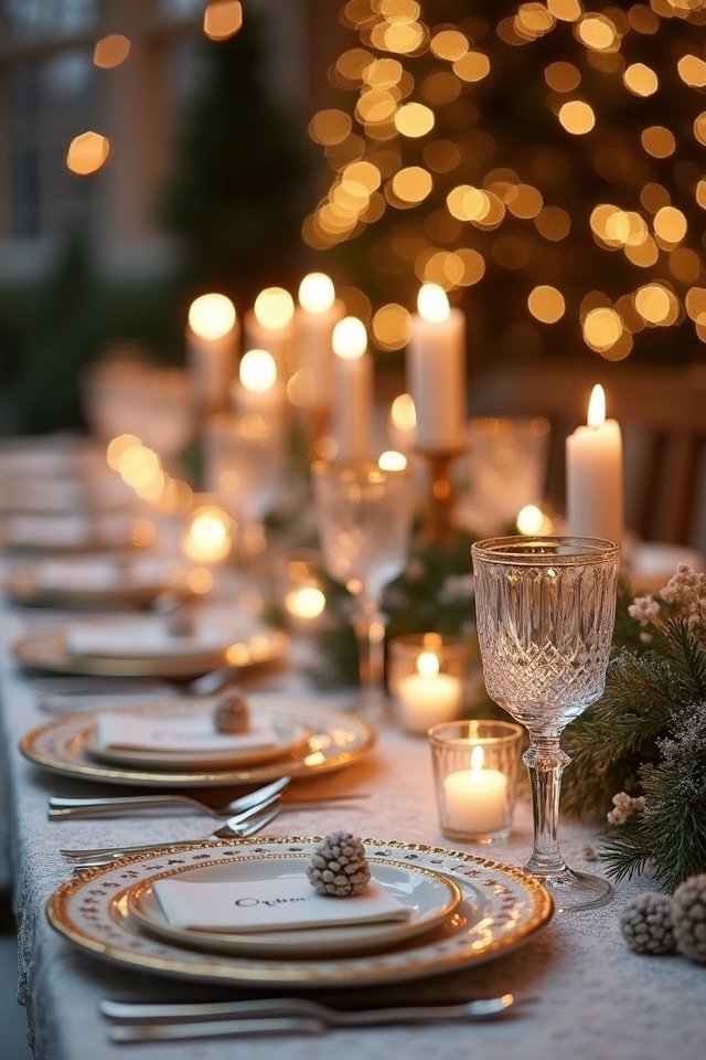elegant winter table decor