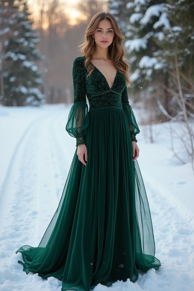 elegant winter velvet dress