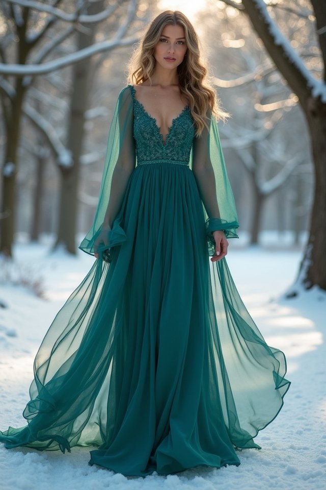 elegant winter wedding attire
