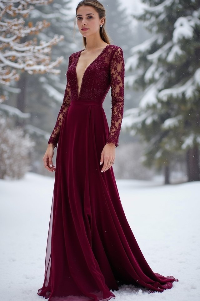 elegant winter wedding attire