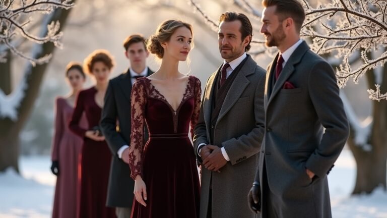 elegant winter wedding attire