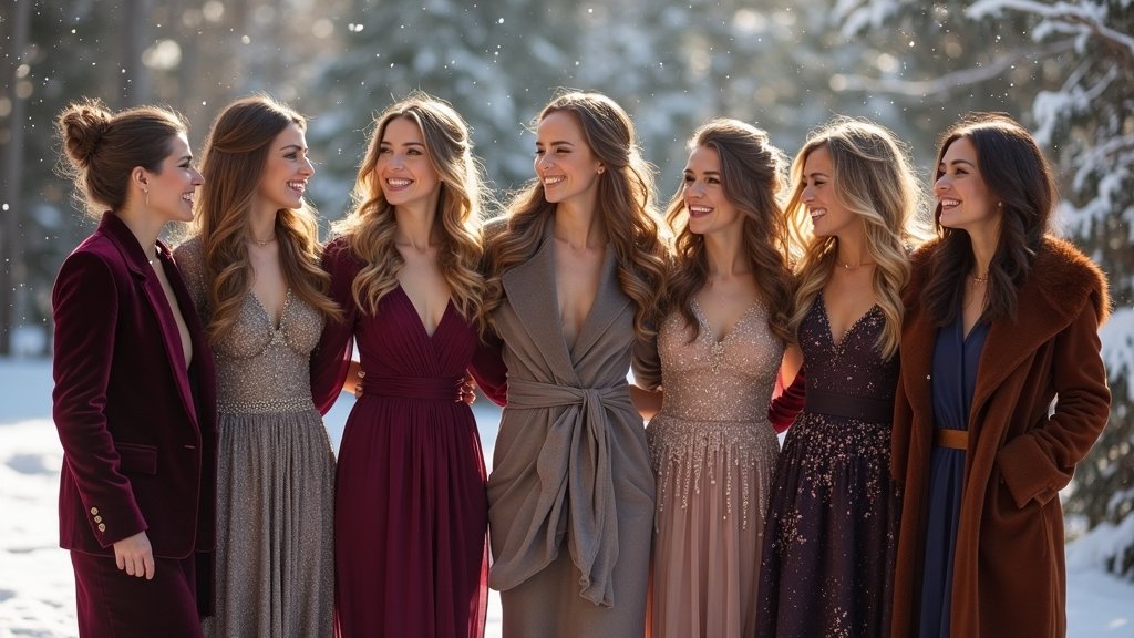 elegant winter wedding attire