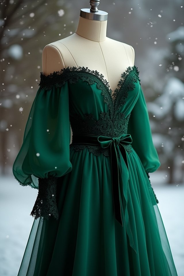 elegant winter wedding gown