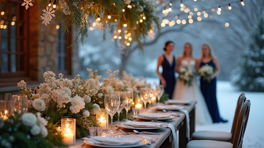 elegant winter wedding sparkle