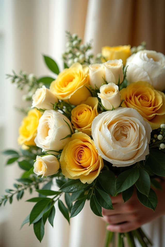 elegant yellow and white bouquet