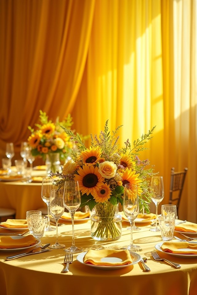 elegant yellow wedding decor