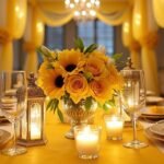 elegant yellow wedding decor