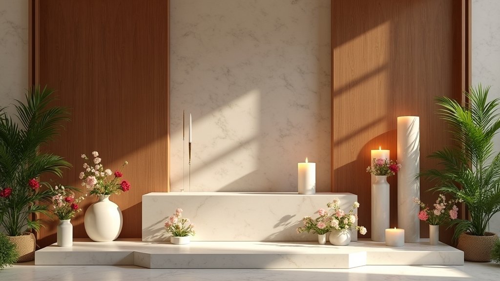 elegant yet minimalist altars