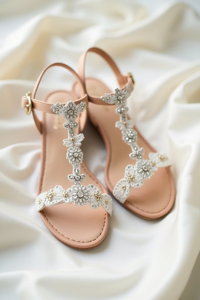 embellished bridal sandals styles