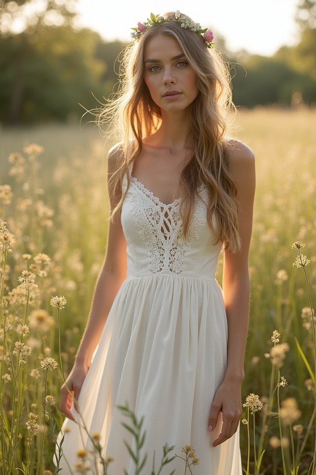 embroidered cotton dress elegance