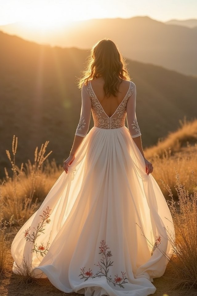 embroidered western wedding elegance