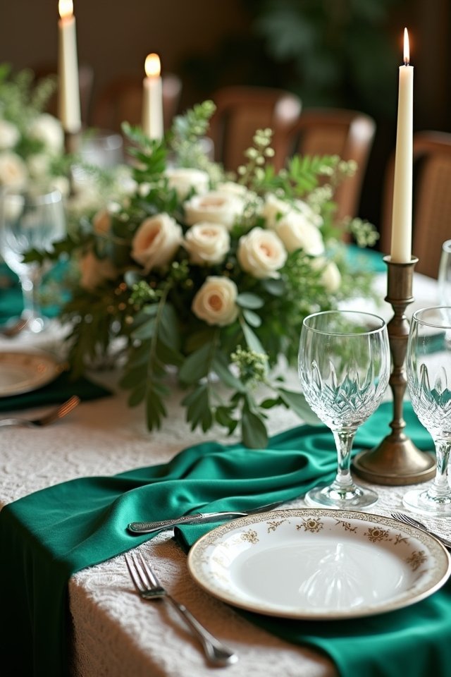 emerald elegance meets ivory