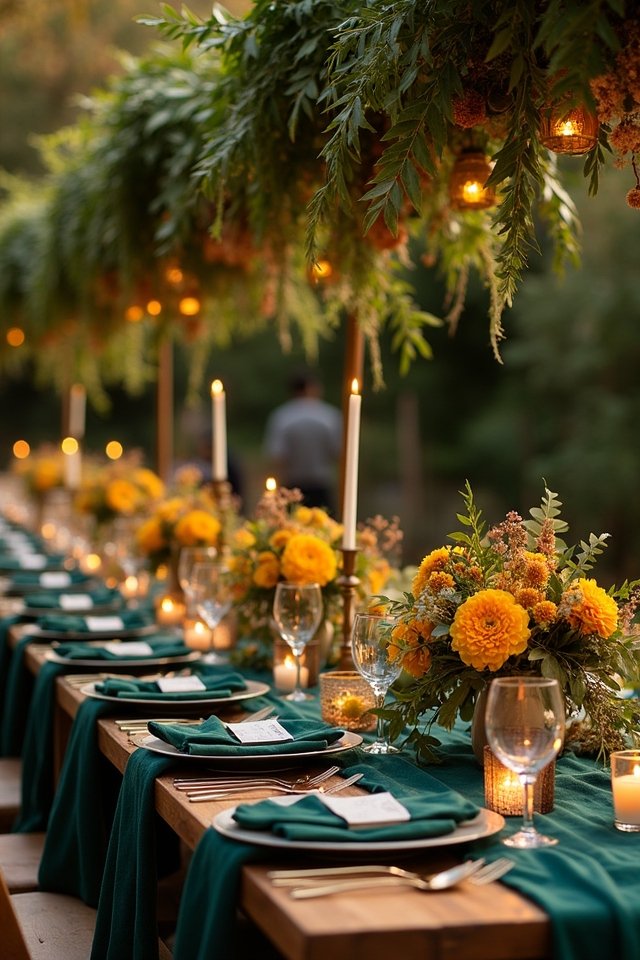 emerald elegance mustard joy