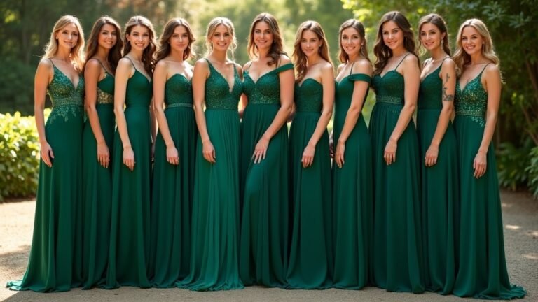 emerald green black tie dresses