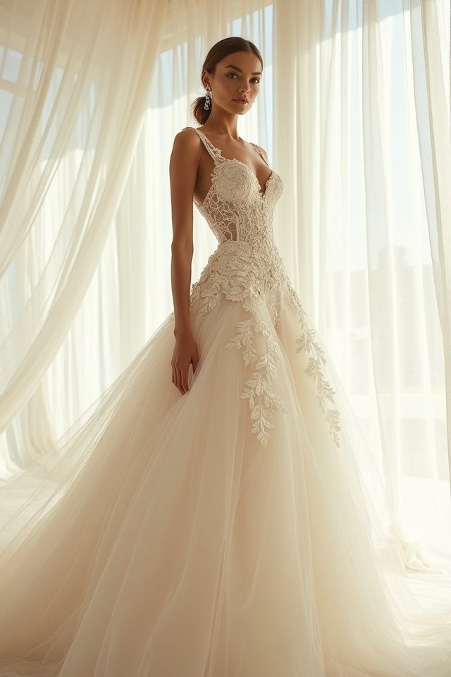 empowering structured bridal elegance