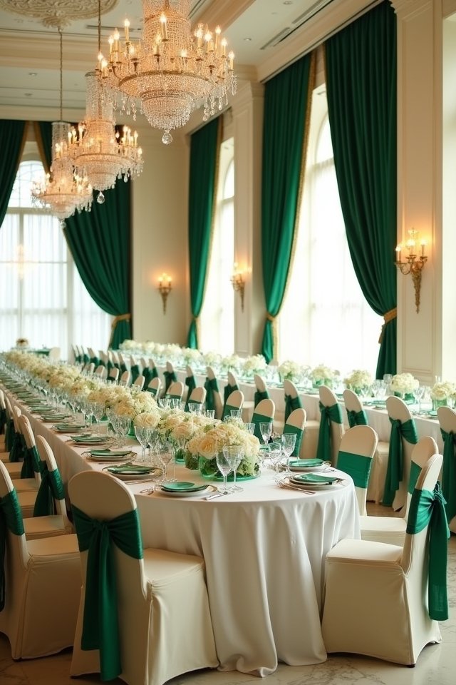enchanted emerald ivory wedding