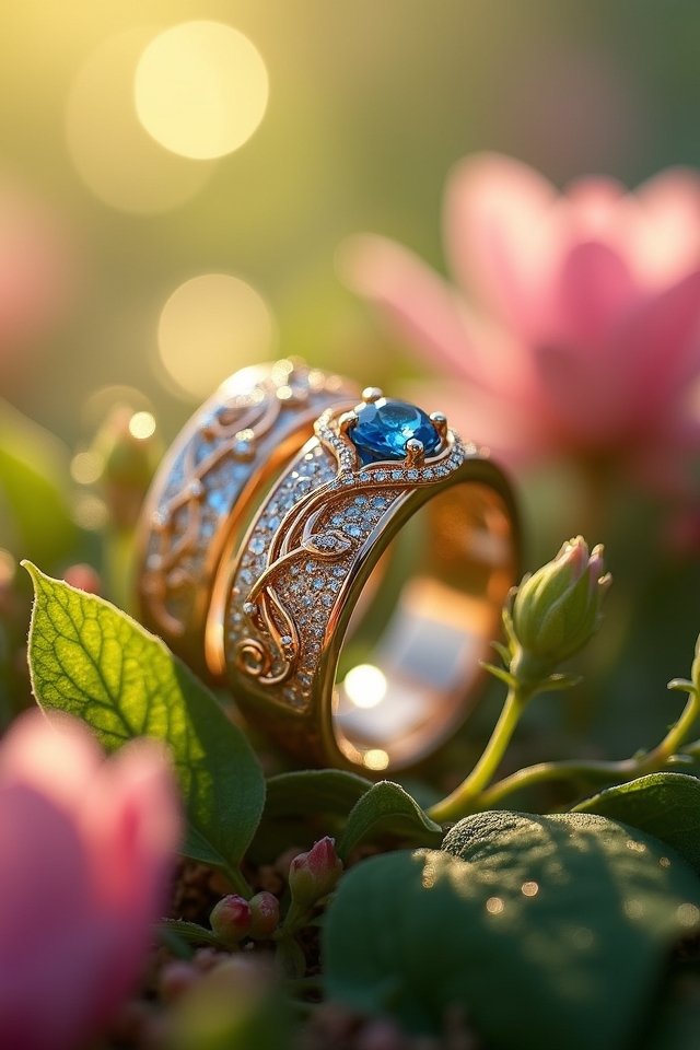 enchanted floral engagement rings