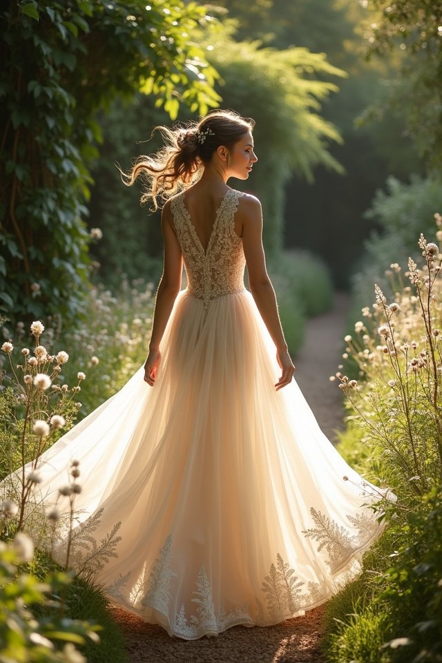 enchanted floral wedding attire