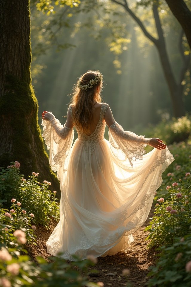 enchanted forest gown magic