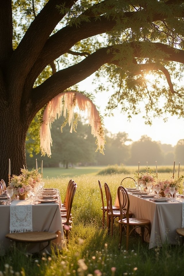 enchanted garden wedding setting