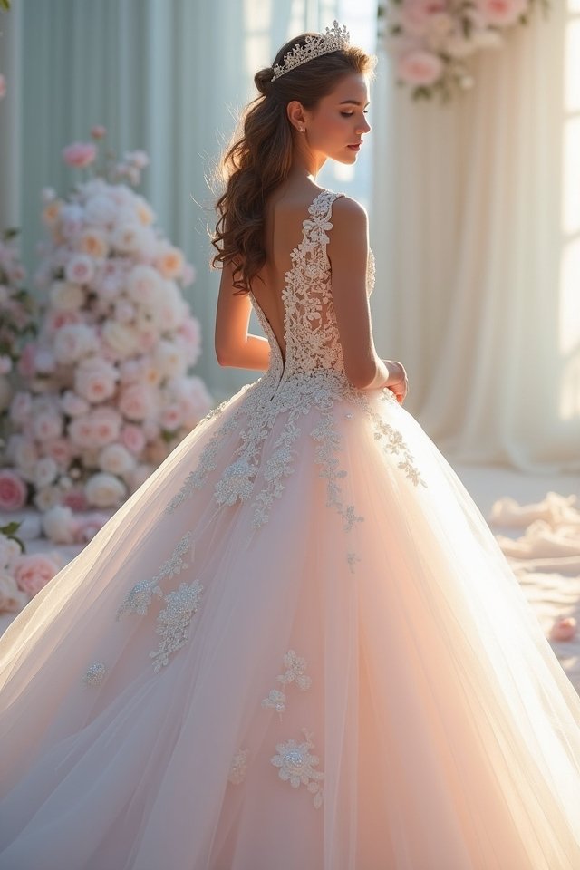 enchanted lace ball gown