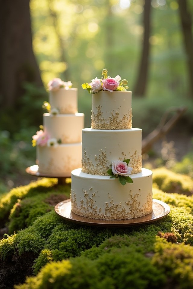 enchanted woodland wedding cake