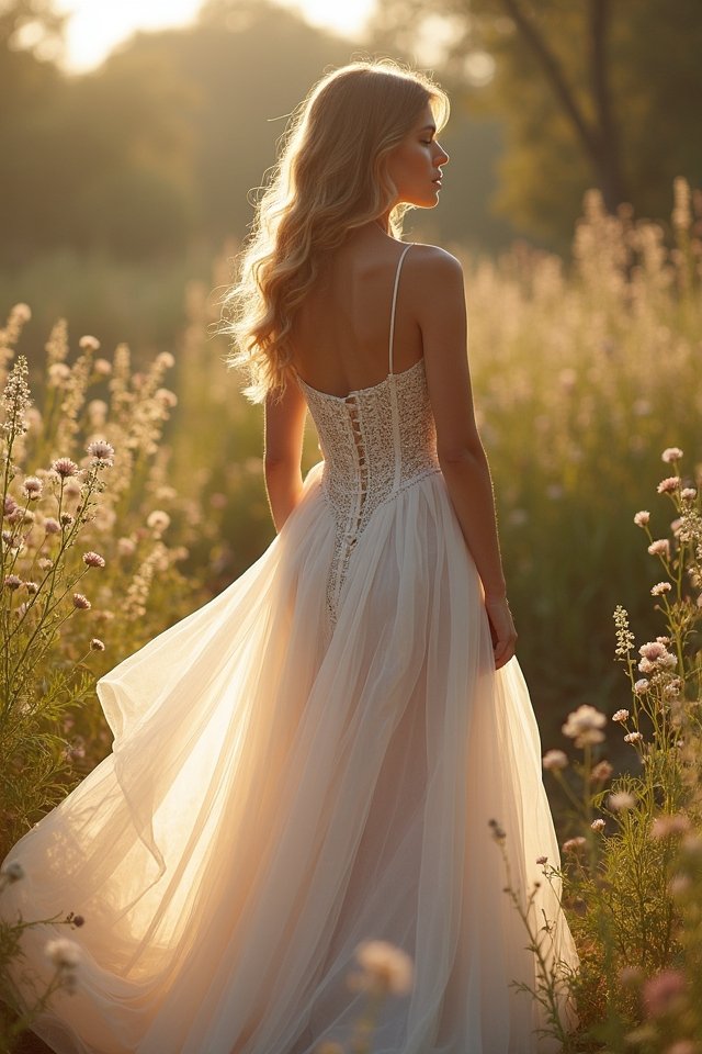 enchanting a line corset gown
